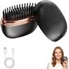 Geapunoo Spazzola Lisciante per Capelli Senza Fili 2-in-1, Mini Piastra Ricaricabile USB, 3 Livelli di Temperatura 160-200℃, Protezione Anti-Ustione, Adatta per Capelli e Barba, Ideale per Viaggi