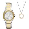 Armani Exchange Orologio da donna, Movimento al quarzo a tre lancette e cassa da 34 mm con cinturino in acciaio o pelle