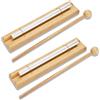 QYRDBGY 2 bacchette tibetane Chime, in legno di energia, 1 tono, con bacchette in legno, per la scuola per l'educazione musicale precoce, regalo per preghiera, yoga, meditazione