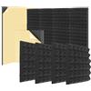 Chavisenty 6 pannelli da parete autoadesivi insonorizzati, 5 x 30 x 30 cm, pannelli fonoassorbenti in schiuma di poliuretano, per parete, per casa, studio di registrazione, ufficio