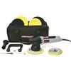Dino KRAFTPAKET Lucidatrice eccentrica, 9 mm - 650 W, per auto, barca, auto, set con piastra di supporto, tamponi lucidanti e custodia, 125 mm + 150 mm, grigio