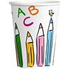 amscan 8 bicchieri * per l'inizio della scuola * per il compleanno dei bambini e la festa a tema | Certificato FSC | Inizio della scuola ABC School Start Inizio della scuola bambini compleanno feste