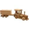 Dekohelden24 Salvadanaio decorativo mobile in legno, salvadanaio a forma di trattore, salvadanaio a forma di trattore, salvadanaio in legno di faggio, da personalizzare, 36 x 8 x 12 cm (lunghezza x larghezza x