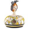 Egan Salvadanai di Egan della collezione Le pupazze. Oggetto realizzato in ceramica smaltata di colore giallo. Dimensione: 14x17 cm. La referenza è PU36FI/1G