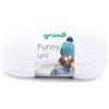 Gründl Funny Uni Lana ciniglia 1 gomitolo da 100 g, Bianco | filato ciniglia morbido e spesso - lana ciniglia per uncinetto e maglia - coperte e accessori - 100% poliestere
