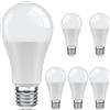 LEDYA Lampadina LED E27 Bianco Caldo, Lampadina E27 13W 1500LM, Lampadina LED E27 3000K Sostituisce Lampadina Alogena, CRI80+, Angolo Fascio 180°, Non Dimmerabile, Durata 25000 Ore, Pacco da 6