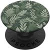 Botanical Grips Green Leaf Pattern Plant Leaves PopSockets PopGrip Adesivo