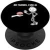 AI Humor Tech & Artificial Intelligence No Grazie Uso AI Divertente Intelligenza Artificiale Cervello PopSockets PopGrip Adesivo