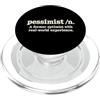 Dry Outlook Dictionary Humor Definizione pessimista Ex ottimista Divertente Umorismo sarcastico PopSockets PopGrip per MagSafe