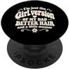 Funny Daughter & Dad Matching Humor Im Just The Girl Versione Di Mio Papà Retro Groovy Figlia PopSockets PopGrip Adesivo