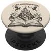 Fantasy Bookish Realm Fantasy Reader Dragon Castle Amante dei libri PopSockets PopGrip Adesivo