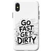 Fango Trail Fuoristrada Pilota Appassion Custodia per iPhone X/XS Vai Forte e Sporcati Pilota Motocross Dirt Bike