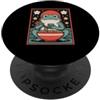 Japanese Art Vintage Frog Art Graphic Ap Grumpy Frog Mangia Ramen Arte giapponese Vintage Scroll Phone PopSockets PopGrip Adesivo
