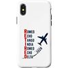 Departure Chapter Aviation Retirement Custodia per iPhone X/XS Ritirato 2028 Alfabeto fonetico Pilota di aeroplano Pensionamento