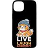 Sarcastic Cat Cliche Live Laugh Lobotomy Custodia per iPhone 15 Plus Live Laugh Lobotomia Sarcastico Cliché Cat Sarcasmo Meme