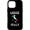 Vintage Lecce Italy Map With Flag Souven Custodia per iPhone 16 Pro Max Retro Lecce Italia Distressed Bandiera Italia