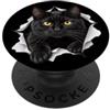 4BlackCatLovers Divertente Gatto Nero Sbirciare Carino Mamma Papà PopSockets PopGrip Adesivo