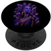 Dark Gorgon Snakes Fantasy Gorgon Grafica della mitologia greca dei capelli di serpente della gorgone di Medusa PopSockets PopGrip Adesivo