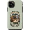 taiche Custodia per iPhone 11 Pro Libri, Amici felini, Giorni di pioggia e bevande al caffè