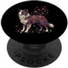 Funny Border Collie Lover Gifts Accessor Border Collie - Fiori colorati a forma di farfalla, motivo botanico PopSockets PopGrip Adesivo