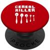 Cereal Breakfast Club Cucchiaio da colazione divertente per uccidere cereali, cibo gioco di parole umorismo scuro PopSockets PopGrip Adesivo