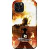 進撃の巨人 Custodia per iPhone 11 Pro AOT Eren vs Colossal Titan at the Wall Scene Anime Series