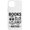 Funny Akita And Book Designs Custodia per iPhone 14 Plus Libri E Akita Divertente Akita