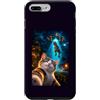 Smile Cat Selfie Humor for Cats & Dinosa Custodia per iPhone 7 Plus/8 Plus Divertente Gatto Sorridente Selfie Alieno UFO T-rex Dinosauro Rapimento
