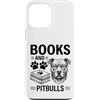 Funny Pitbull And Book Designs Custodia per iPhone 13 Pro Max Libri E Pitbull Divertente Pitbull