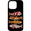Collezione Abbigliamento Pesci Colorati Custodia per iPhone 15 Pro Max Divertente Abbigliamento Festivo per Amanti dei Pesci