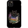 Topo Di Biblioteca Lettore Libro Bibliot Custodia per iPhone 11 Pro Max Gatto Nero Libri Lettura Letteratura