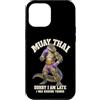 Cord And Clinch Co. Custodia per iPhone 12 Pro Max Muay Thai Coccodrillo Mi dispiace di essere in ritardo