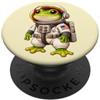 Frog Space Cartoon Explorer Simpatico disegno di rana astronauta nello spazio del fumetto PopSockets PopGrip Adesivo