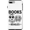 Funny Beagle And Book Designs Custodia per iPhone 7 Plus/8 Plus Libri E Beagle Divertente Beagle