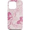 generic Custodia per iPhone 13 Pro Grafica floreale rosa Cottagecore