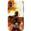 進撃の巨人 Custodia per iPhone X/XS AOT Eren vs Colossal Titan at the Wall Scene Anime Series