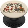 Christmas Season Merry Chickmas Funny Chicken Christmas - Fattoria natalizia PopSockets PopGrip Adesivo