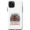 Vintage Christmas Farm Custodia per iPhone 11 Pro There's Nothing Like A Farmhouse Christmas Barn Winter