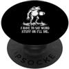 Funny Frog Lover Toad Caffeine Meme Humo Devo dire cose strane o morirò Funny Frog Coffee Toad PopSockets PopGrip Adesivo