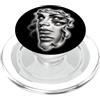 Gothic Surreal Girl Dark Fantasy Clothin Donna Surreale Tre Occhi Nero e Grigio Gotico Trippy PopSockets PopGrip per MagSafe