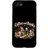Book Nook Corner Custodia per iPhone SE (2020) / 7/8 Lettori autunnali di scheletro di lettura di libri