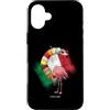 ANIMALICIOUS Animals meme WORLD NATIONS Custodia per iPhone 16 Plus Divertente FENICOTTERO e GELATO dall'Italia