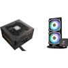ENERMAX MARBLEBRON II 850 Watt modulare 3.1 ATX Gaming Alimentatore 80PLUS Bronze & AQUAFUSION II 240 mm ARGB CPU raffreddamento ad acqua con display digitale Bundle; EMB850-AQFA240