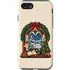 Christmas Season Custodia per iPhone SE (2020) / 7/8 Candela e albero di scena invernale della finestra di Natale