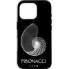 Delta12Designs Custodia per iPhone 16 Pro Fibonacci, nato 1170 - Nautilus Spiral Shell X-Ray