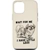 Tibetan Spaniel Dog Lover Gifts Custodia per iPhone 12/12 Pro Aspettami, ho le gambe piccole, divertente Tibetan Spaniel