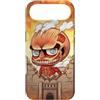 進撃の巨人 Custodia per iPhone Air AOT Chibi Titan at Wall with Flames Action Anime Series