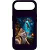 Smile Cat Selfie Humor for Cats & Dinosa Custodia per iPhone Air Divertente Gatto Sorridente Selfie Alieno UFO T-rex Dinosauro Rapimento