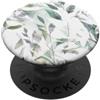 Botanical Grips Botanical Leaf Pattern with Green White Leaves PopSockets PopGrip Adesivo
