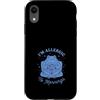 Sleepy Frog Coffee Morning Humor Custodia per iPhone XR Im Allergic To Mattina Caffè Rana Umorismo
